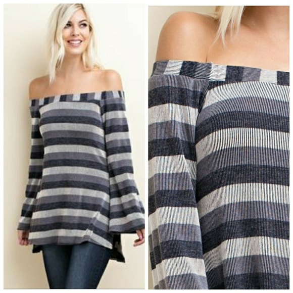 🆑Off shoulder ribbed top - Picture 2 of 3